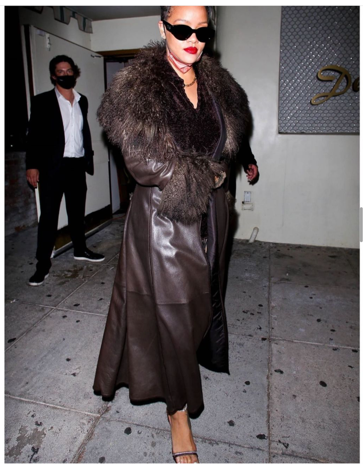 RIHANNA wears vintage FENDI coat from ARCHIVE