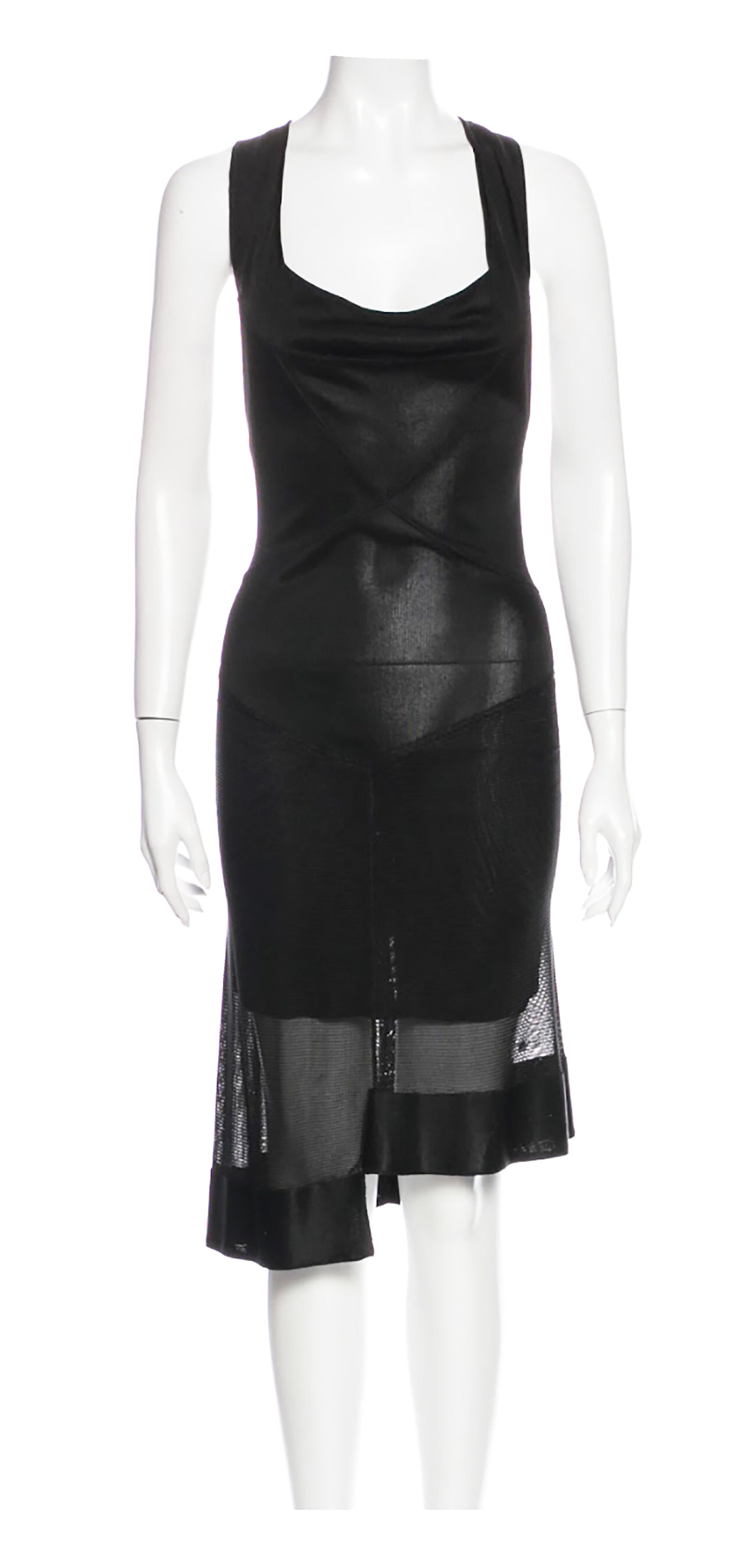 alaia mesh dress Alaia Black Sheer Criss Cross Dress – ARCHIVE