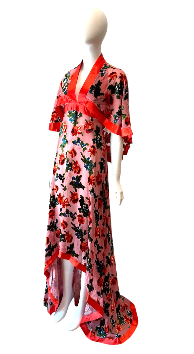 1968 OSSIE CLARK for QUORUM full length capelet dress – ARCHIVE