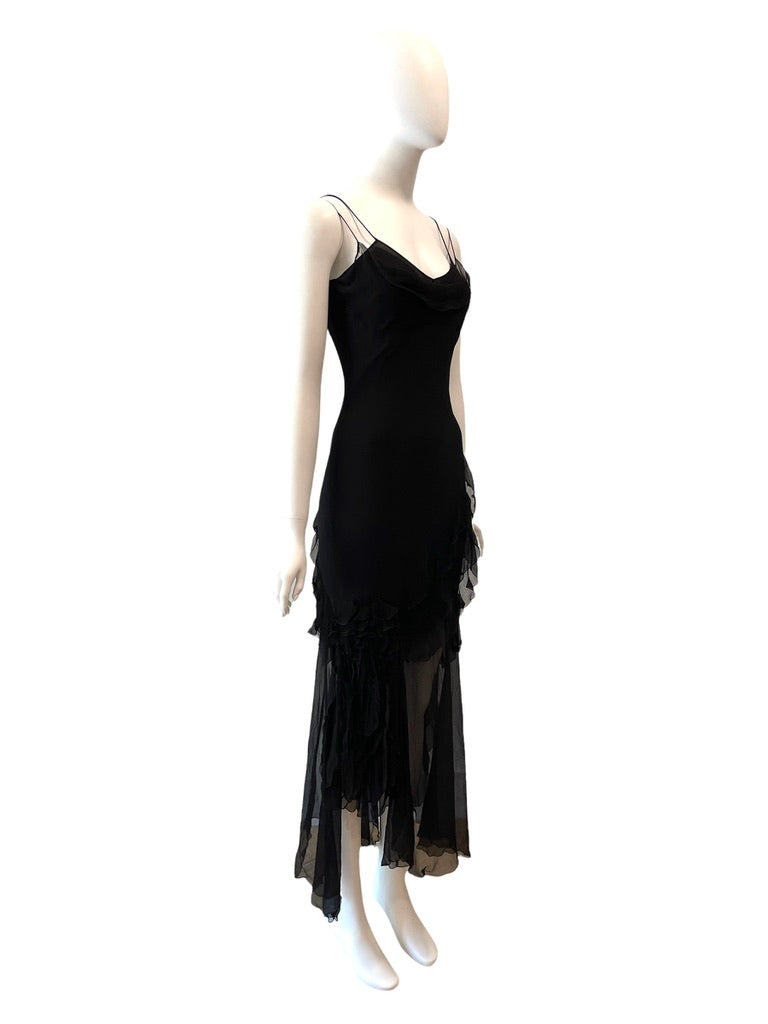 F/W 2000 GALLIANO Sheer Silk Flamenco Dress