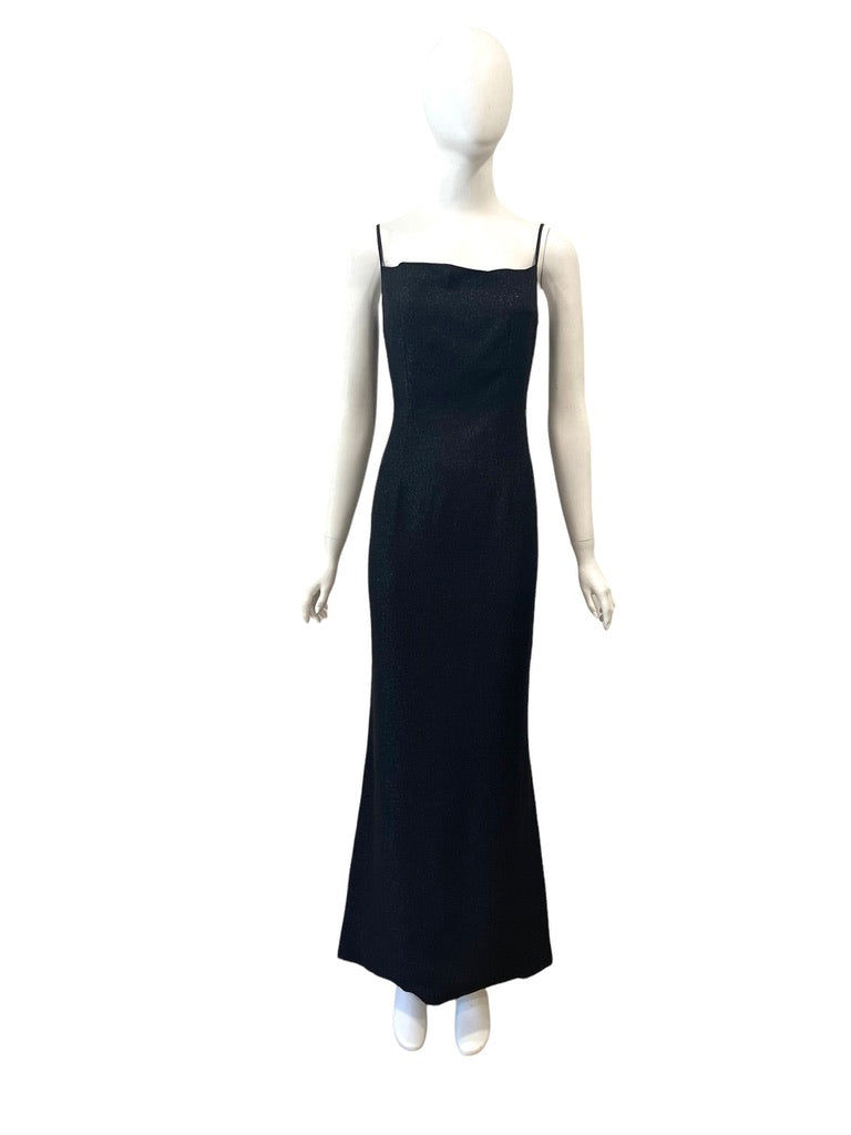 S/S 1998 Christian Dior John Galliano Black Glitter Gown ARCHIVE S/S 1998 Christian Dior John Galliano Black Glitter Gown ARCHIVE