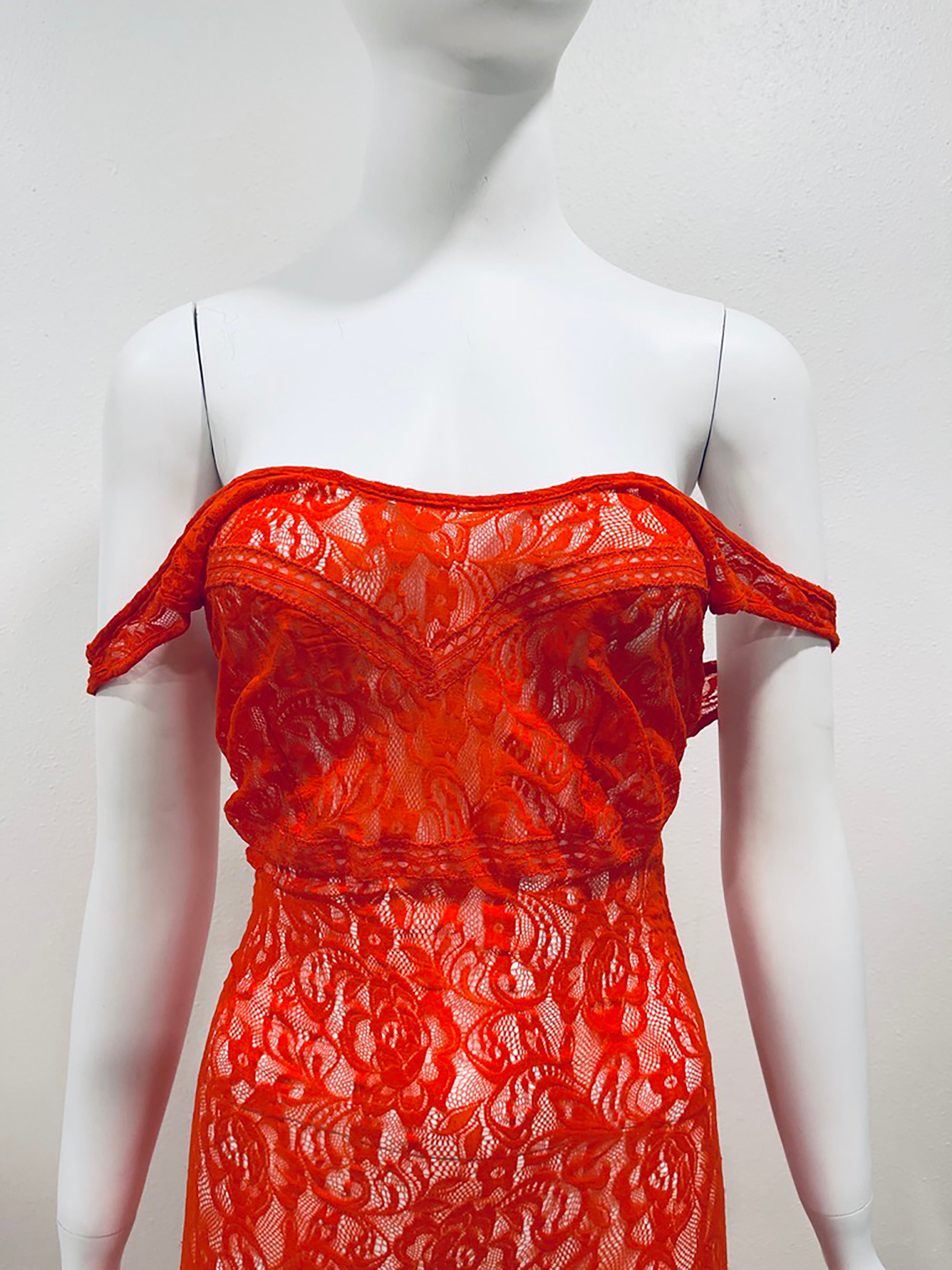 1980s JEAN PAUL GAULTIER red lace – ARCHIVE