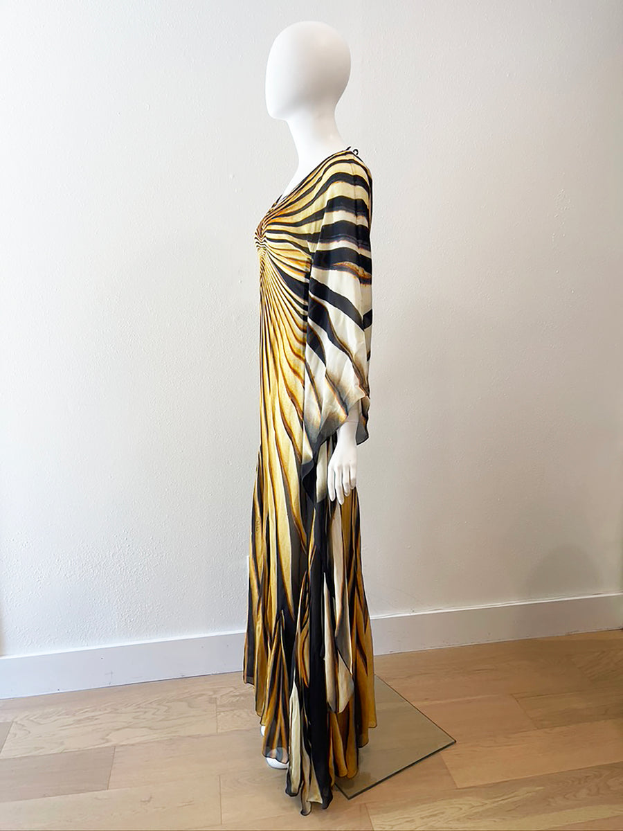 2007 S/S Roberto Cavalli Silk Butterfly Gown look #44