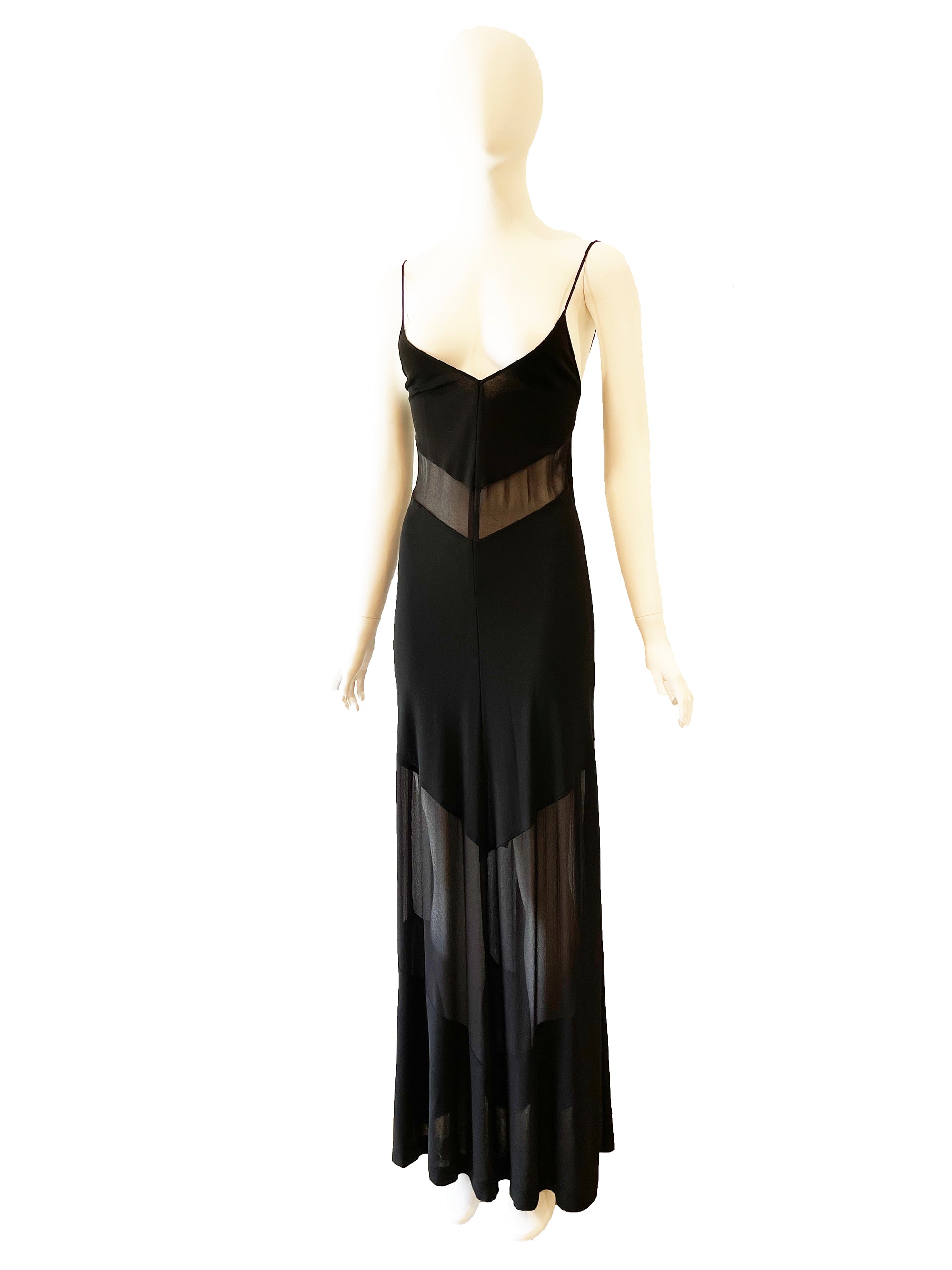 1990s Fendi Slip dress with sheer panels – ARCHIVE