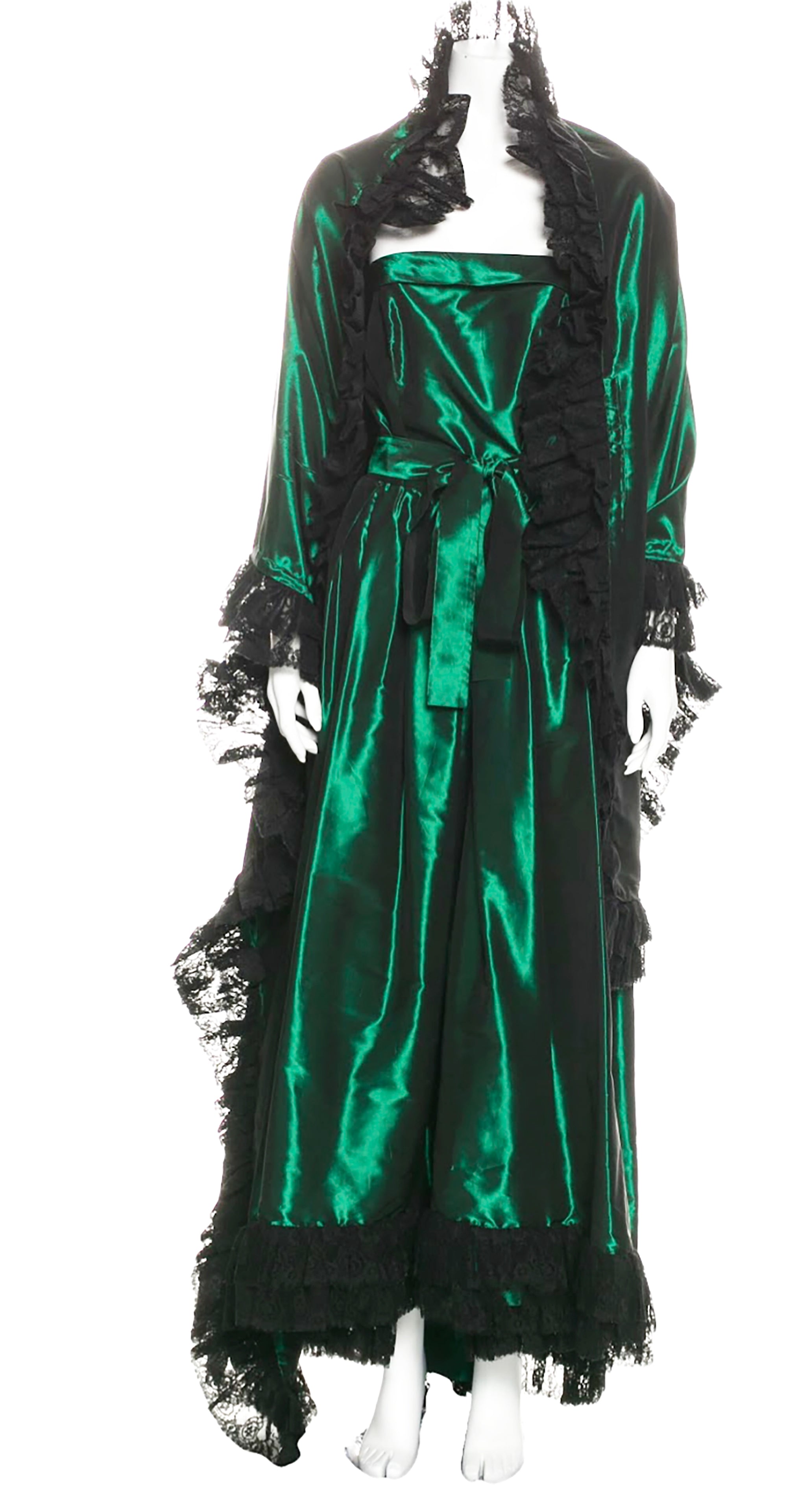 YVES SAINT LAURENT TAFFETA GOWN WITH SHAWL – ARCHIVE