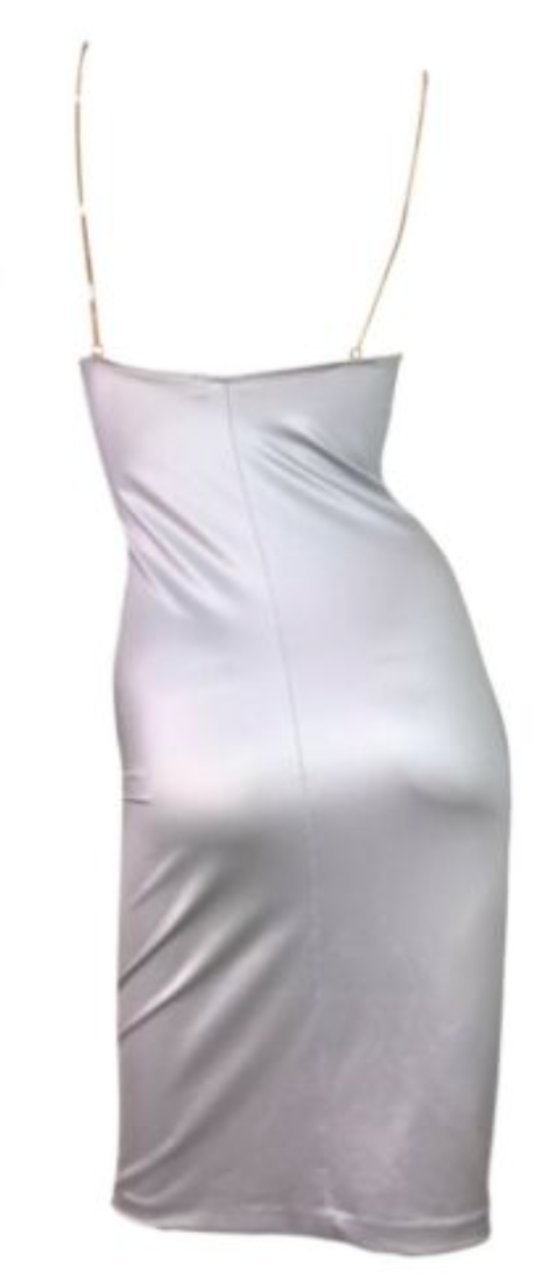 1990s DOLCE & GABBANA Silver Metallic Slip Dress – ARCHIVE