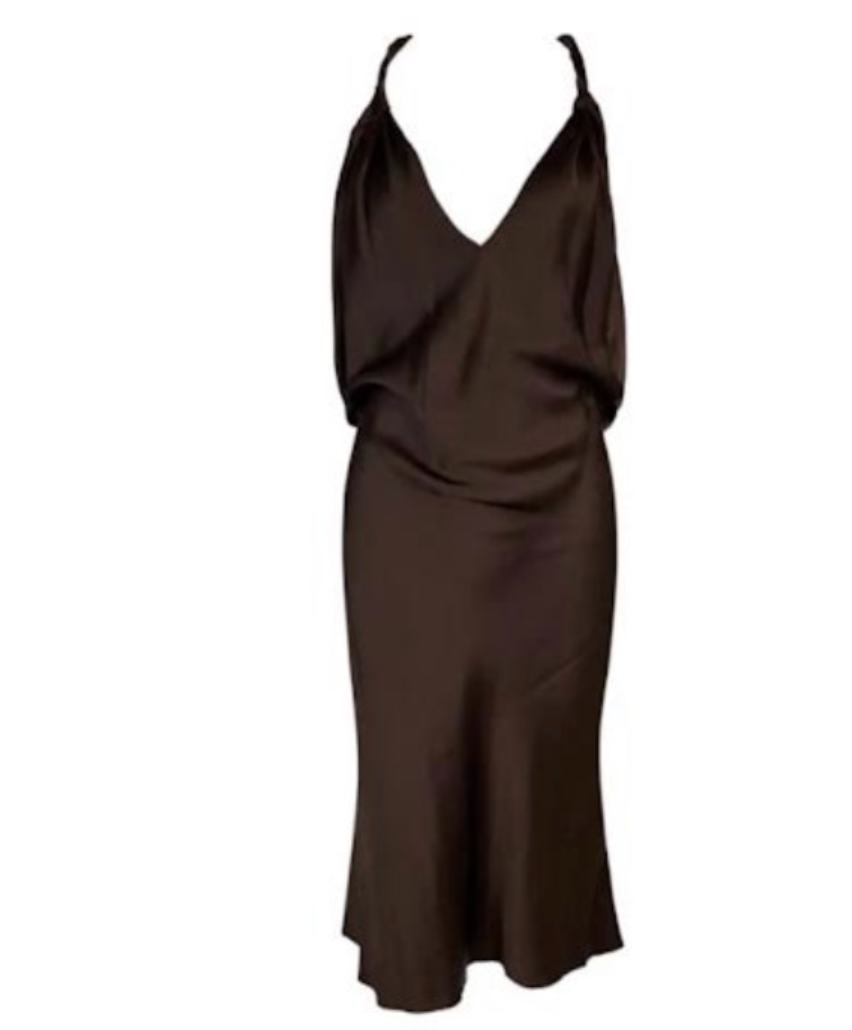 F/W 2002 GUCCI by T Ford brown silk – ARCHIVE