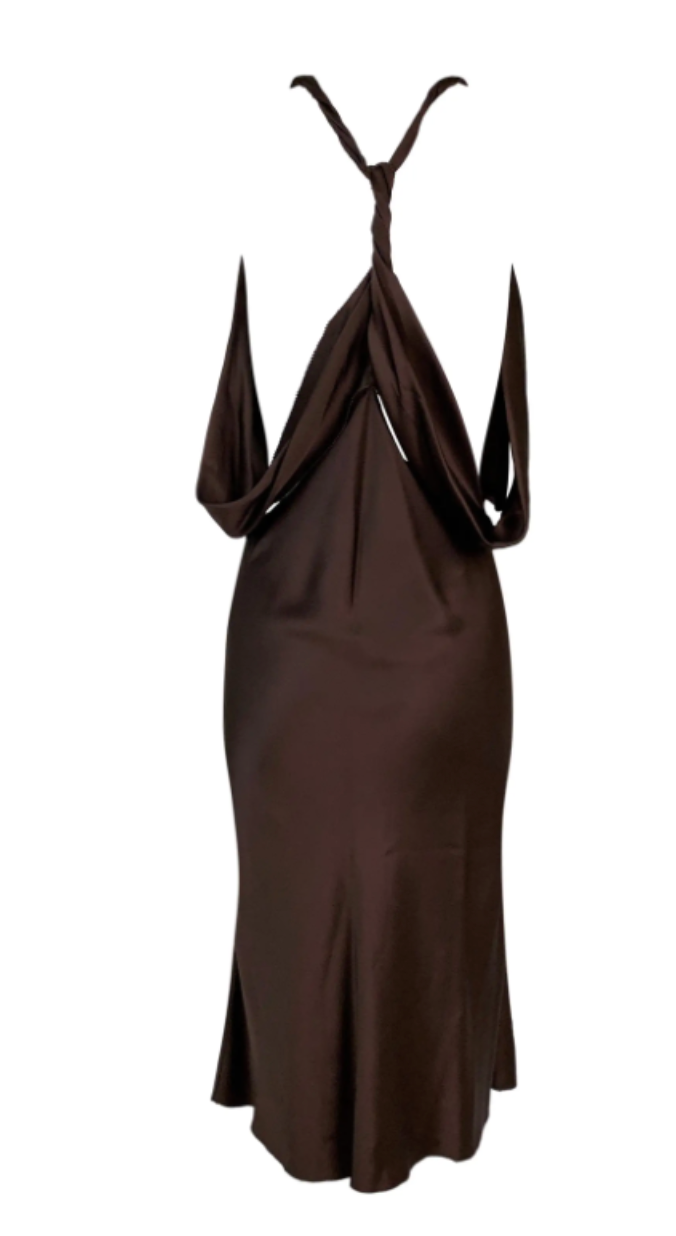 F/W 2002 GUCCI by T Ford brown silk ARCHIVE F/W 2002 GUCCI by T Ford brown silk ARCHIVE