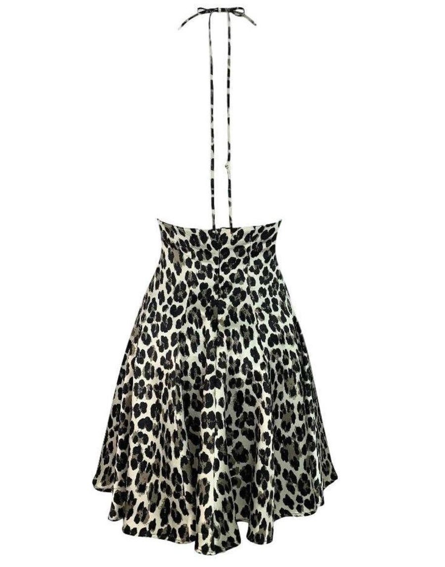 S/S 1995 Dolce & Gabbana Silk Leopard Mini Dress