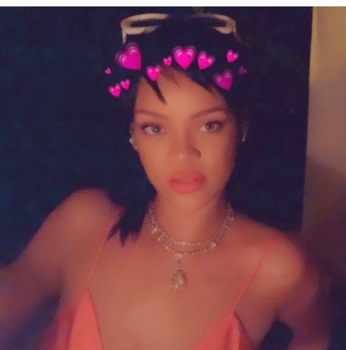 RIHANNA in vintage DIOR choker from ARCHIVE