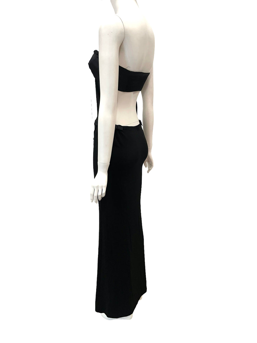 F/W 2001 Gucci Tom Ford Black Cut-Out Dress