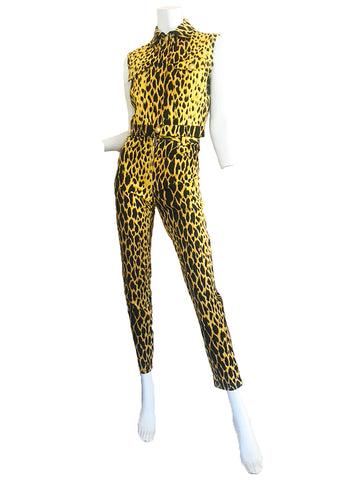 1992 GIANNI VERSACE leopard vest & jeans