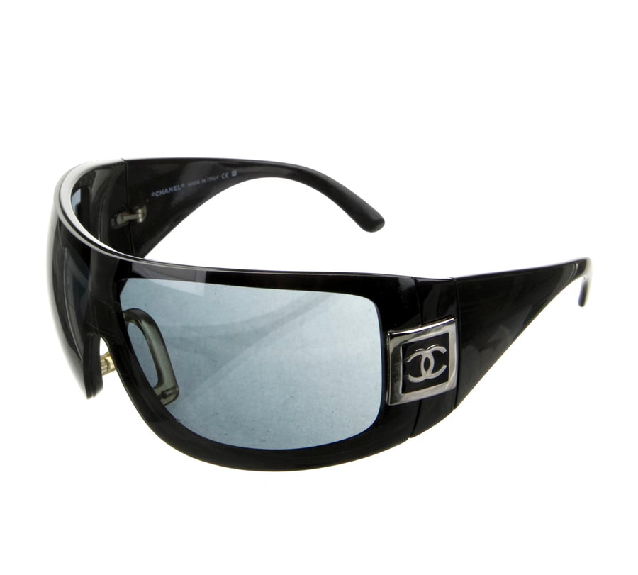 2000s CHANEL large shield sunglasses