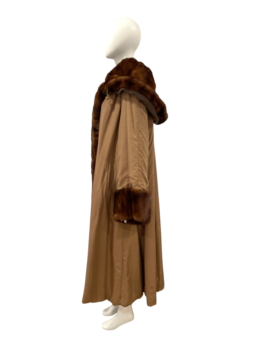 1990s FENDI Mink Trim Coat