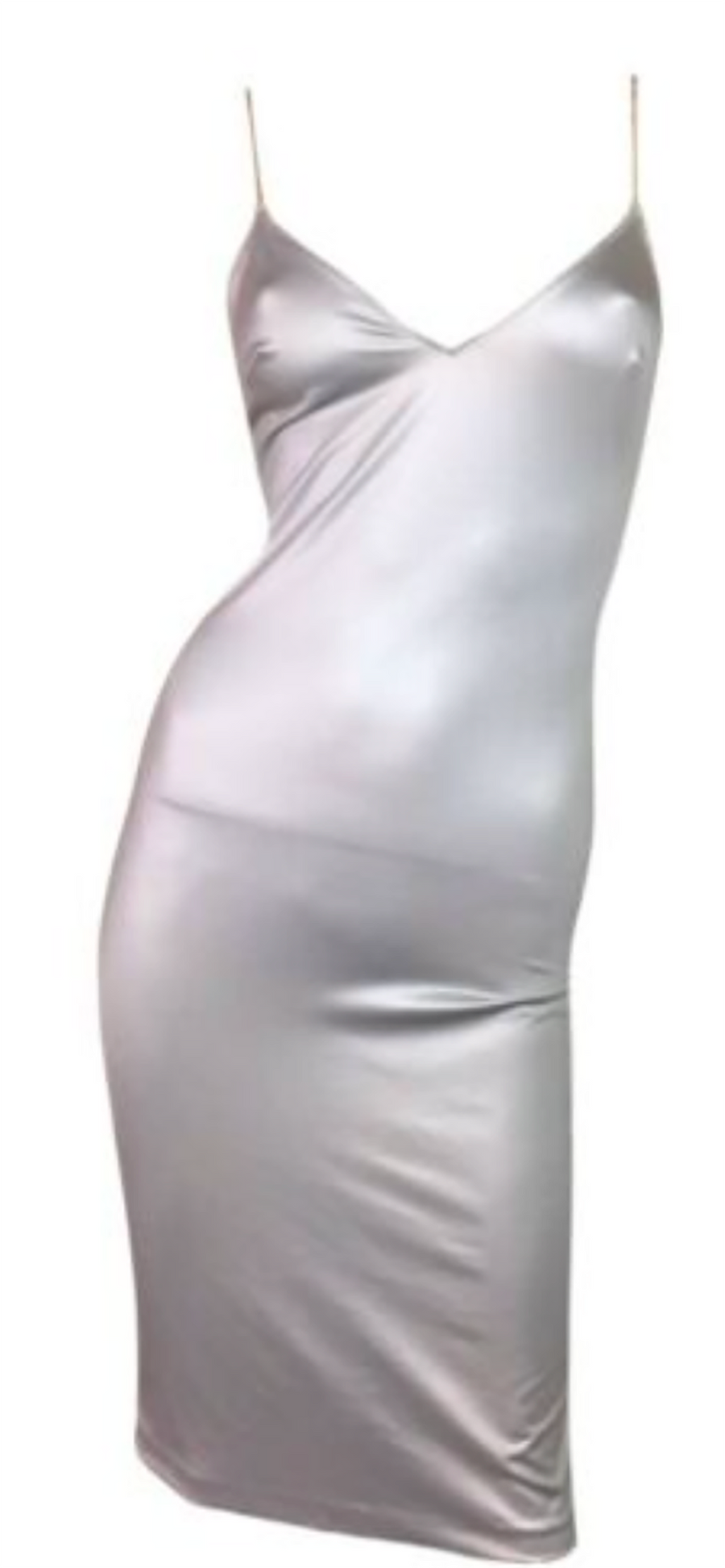 1990s DOLCE & GABBANA Silver Metallic Slip Dress – ARCHIVE 1990s DOLCE & GABBANA Silver Metallic Slip Dress – ARCHIVE