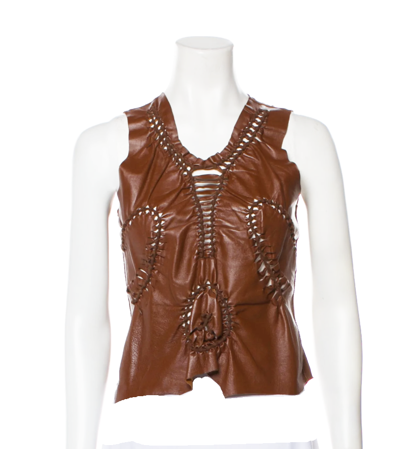 2001 JEAN PAUL GAULTIER leather top