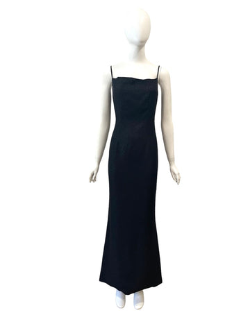 S/S 1998 Christian Dior John Galliano Black Glitter Gown