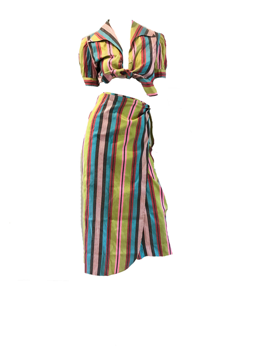 1990s MOSCHINO silk set