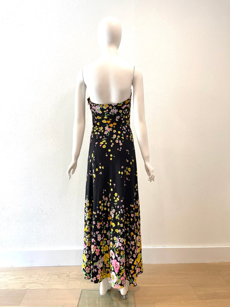 S/S 1993 GIANNI VERSACE Floral Strapless