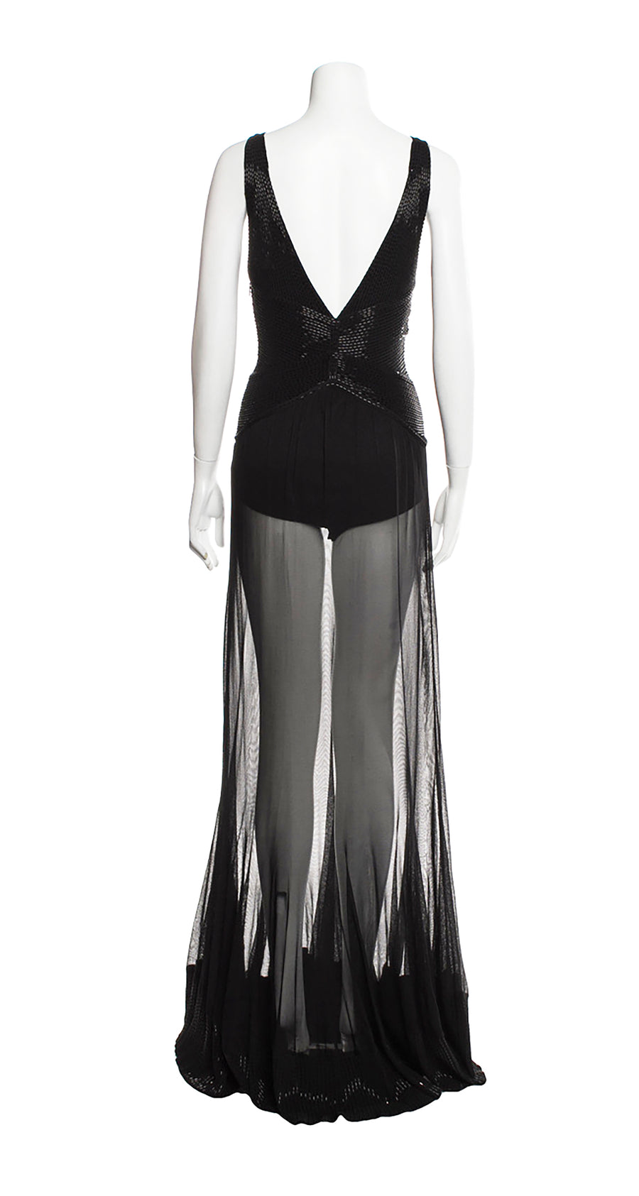 ROBERTO CAVALLI beaded sheer gown ARCHIVE ROBERTO CAVALLI beaded sheer gown ARCHIVE