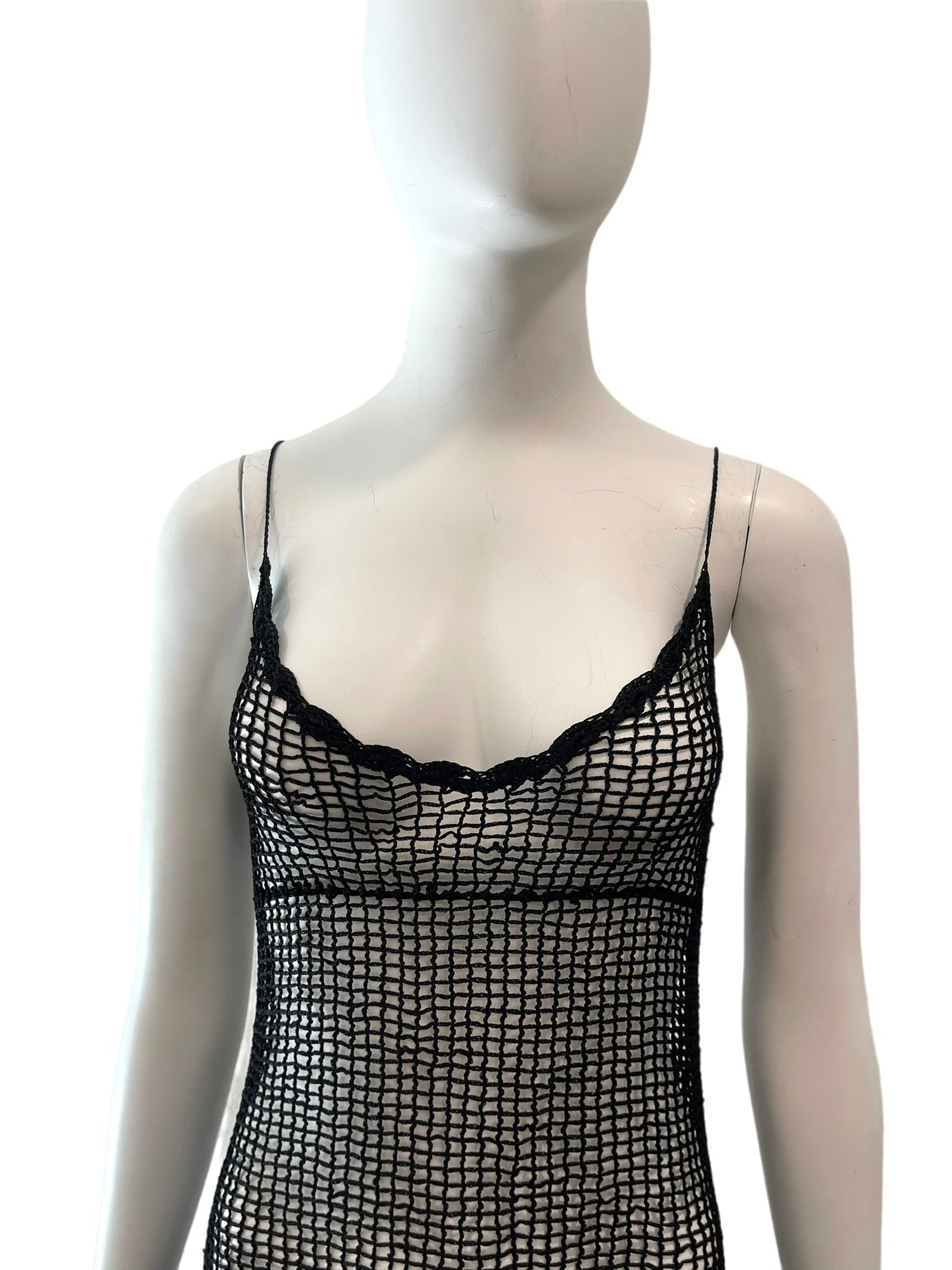 F/W 1997 Dolce & Gabbana Runway Sheer Black Knit Dress – ARCHIVE