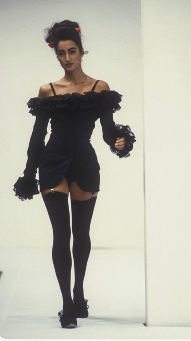 1991 DOLCE & GABBANA Crop Top & High Waist Set