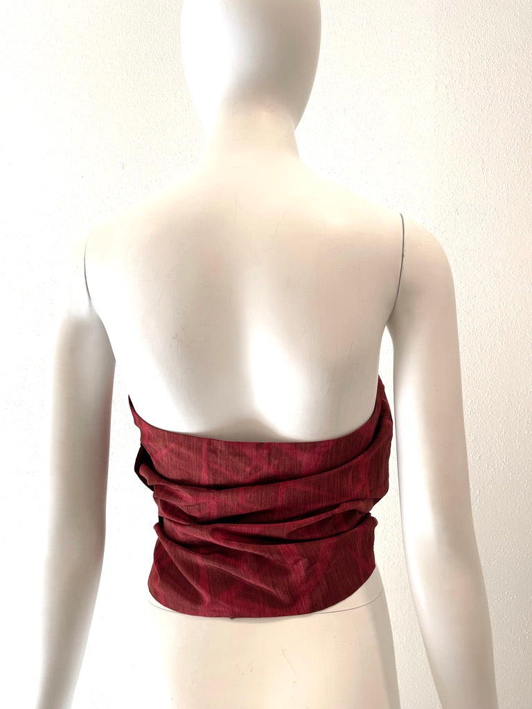 1990s ROMEO GIGLI Strapless Tie Top