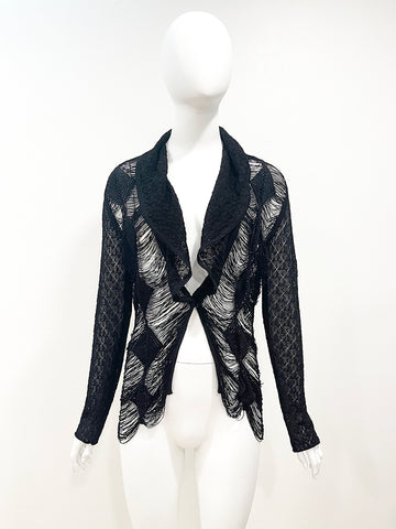 S/S 1999 Christian Dior by Galliano Sheer Fringe Cardigan