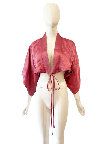 1990s JEAN PAUL GAULTIER Silk Kimono Crop Top