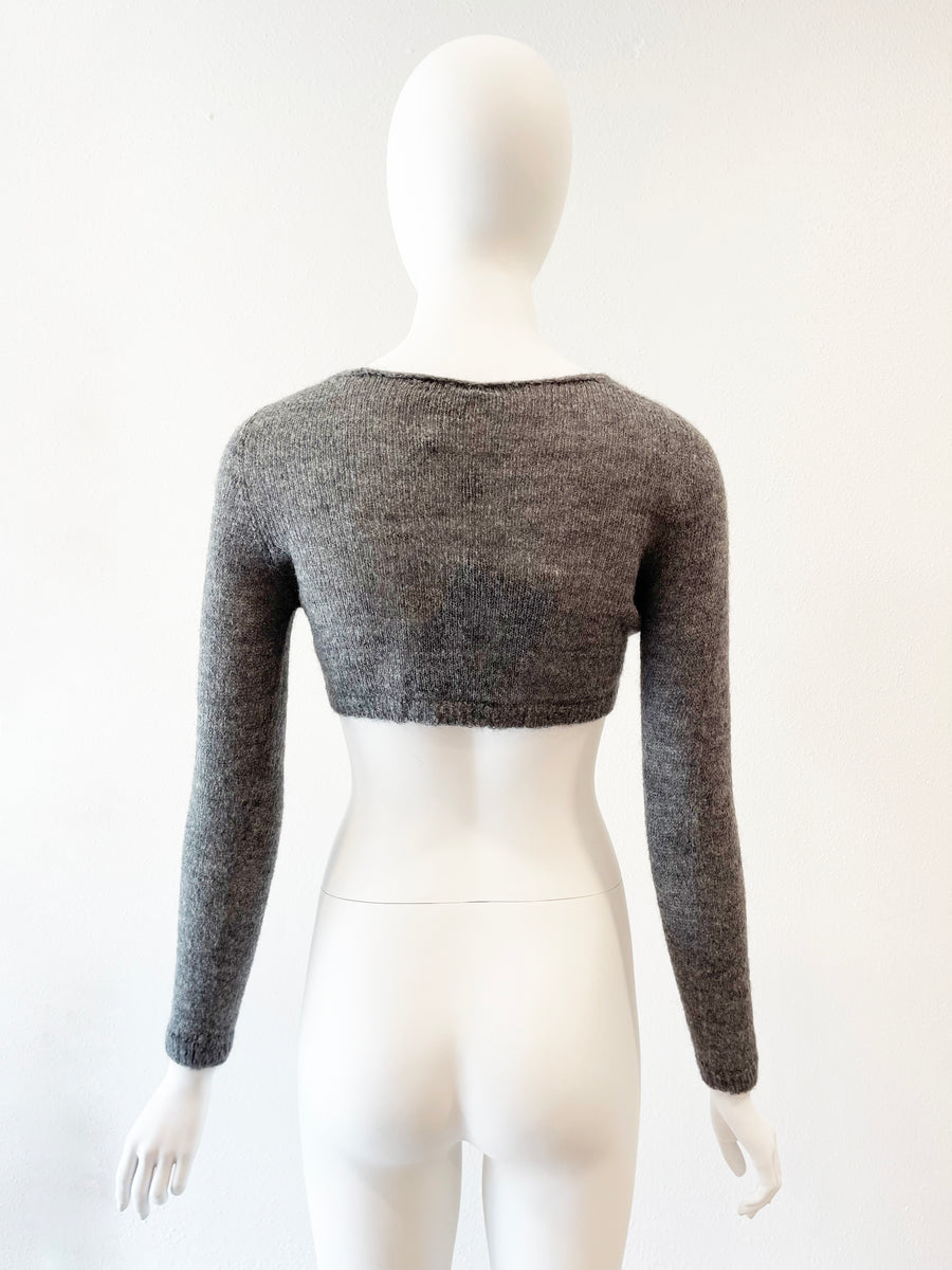 ROMEO GIGLI Mohair Cropped Sweater