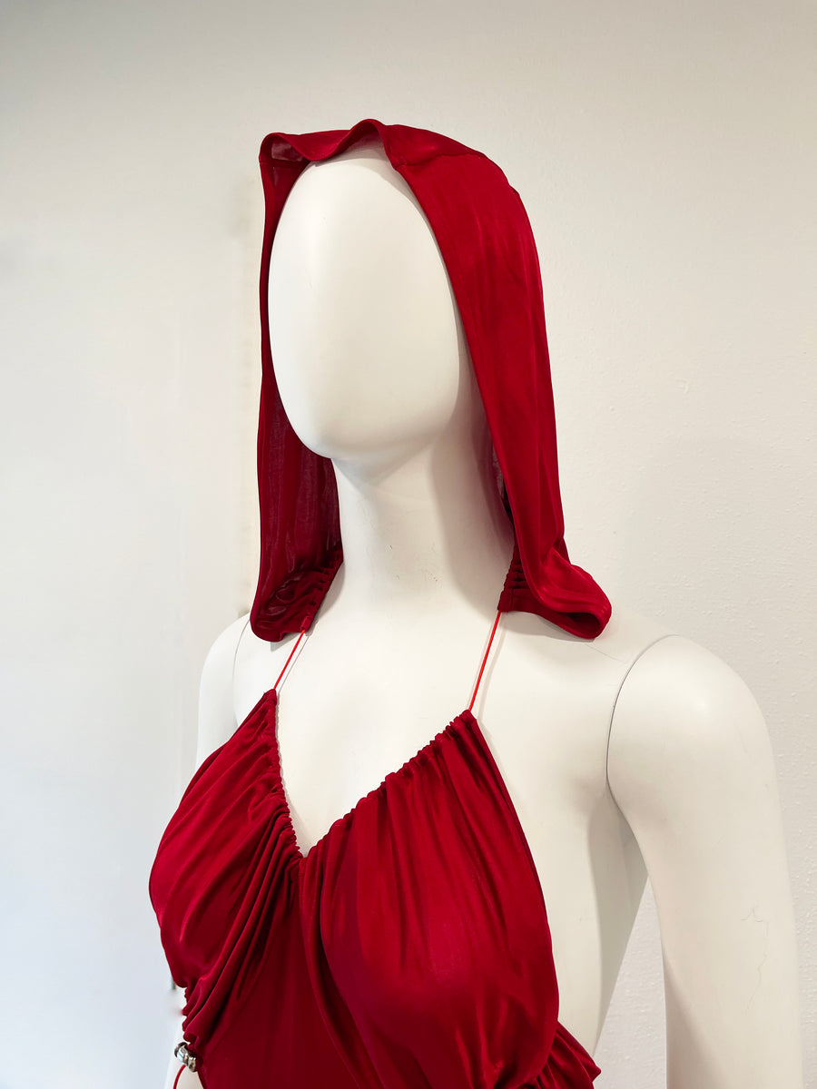 GALLIANO Hooded Gown