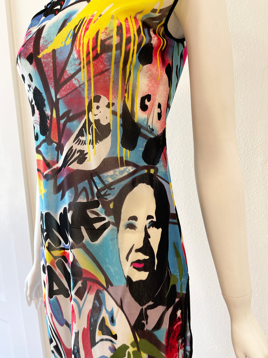 1995 VIVIENNE TAM Mao Graffiti Dress