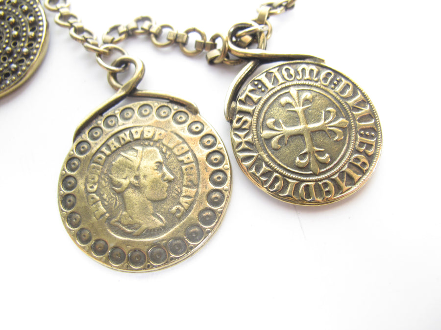 YVES SAINT LAURENT Medallion Coin Necklace