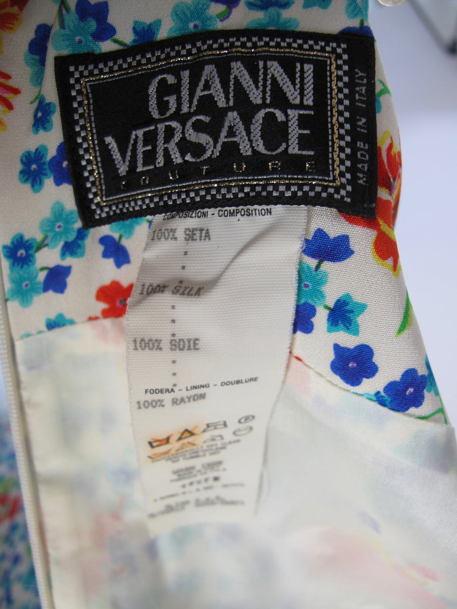 GIANNI VERSACE Floral Dress, 1990s