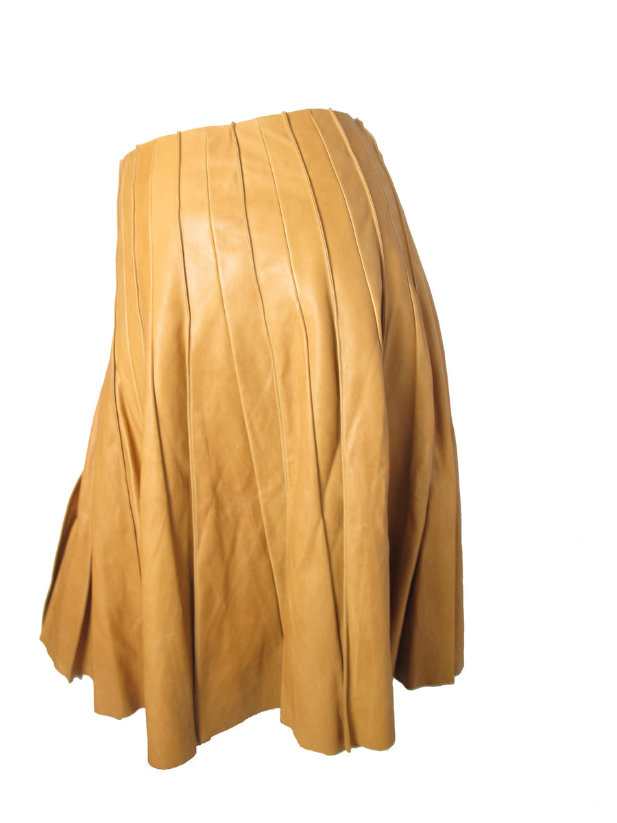 Rare HERMES Soft Leather Pleated Skirt Runway by JPG