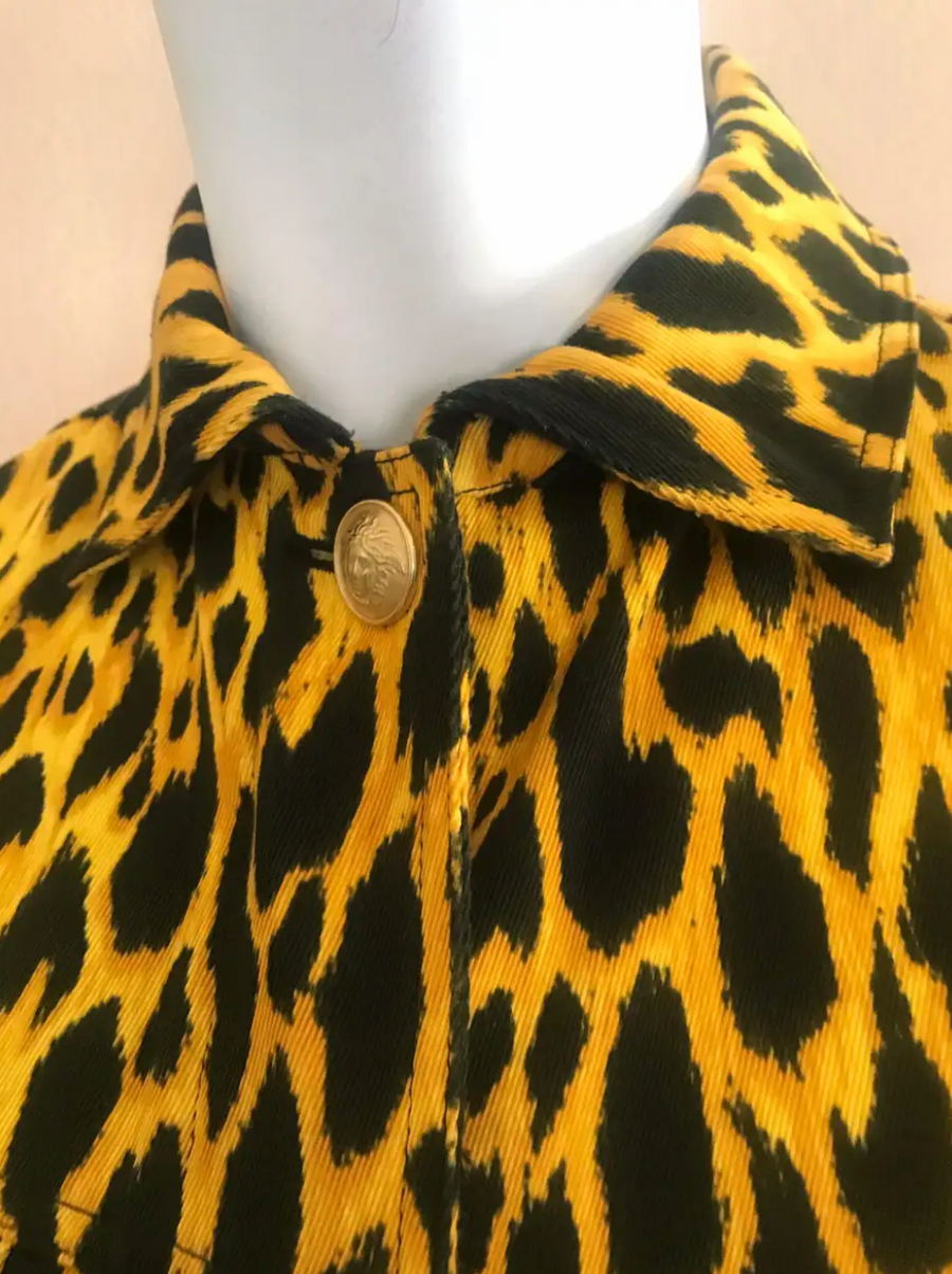 Versace clearance leopard jacket