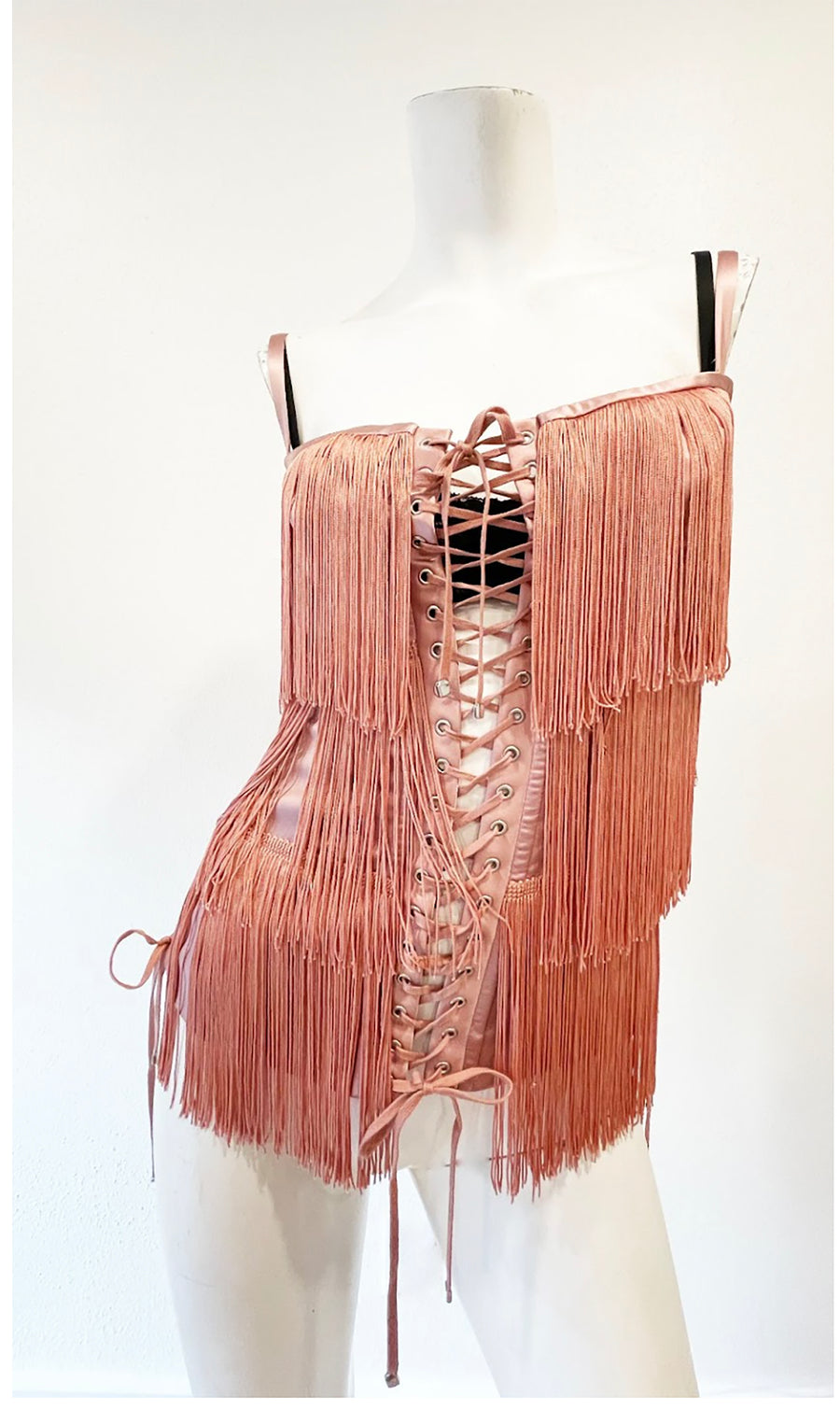 2003 DOLCE & GABANNA Fringe Corset Top