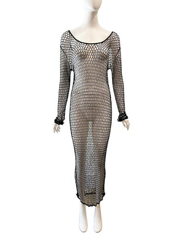 Dolce & Gabbana Beaded Fishnet Gown