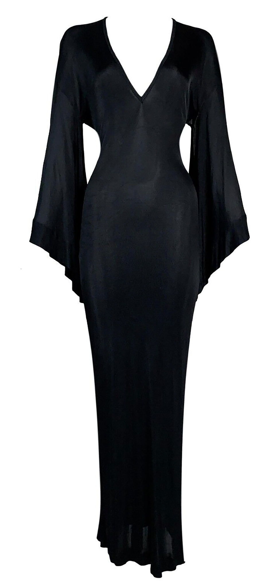 2000's Jean Paul Gaultier Elvira Kimono Black Dress