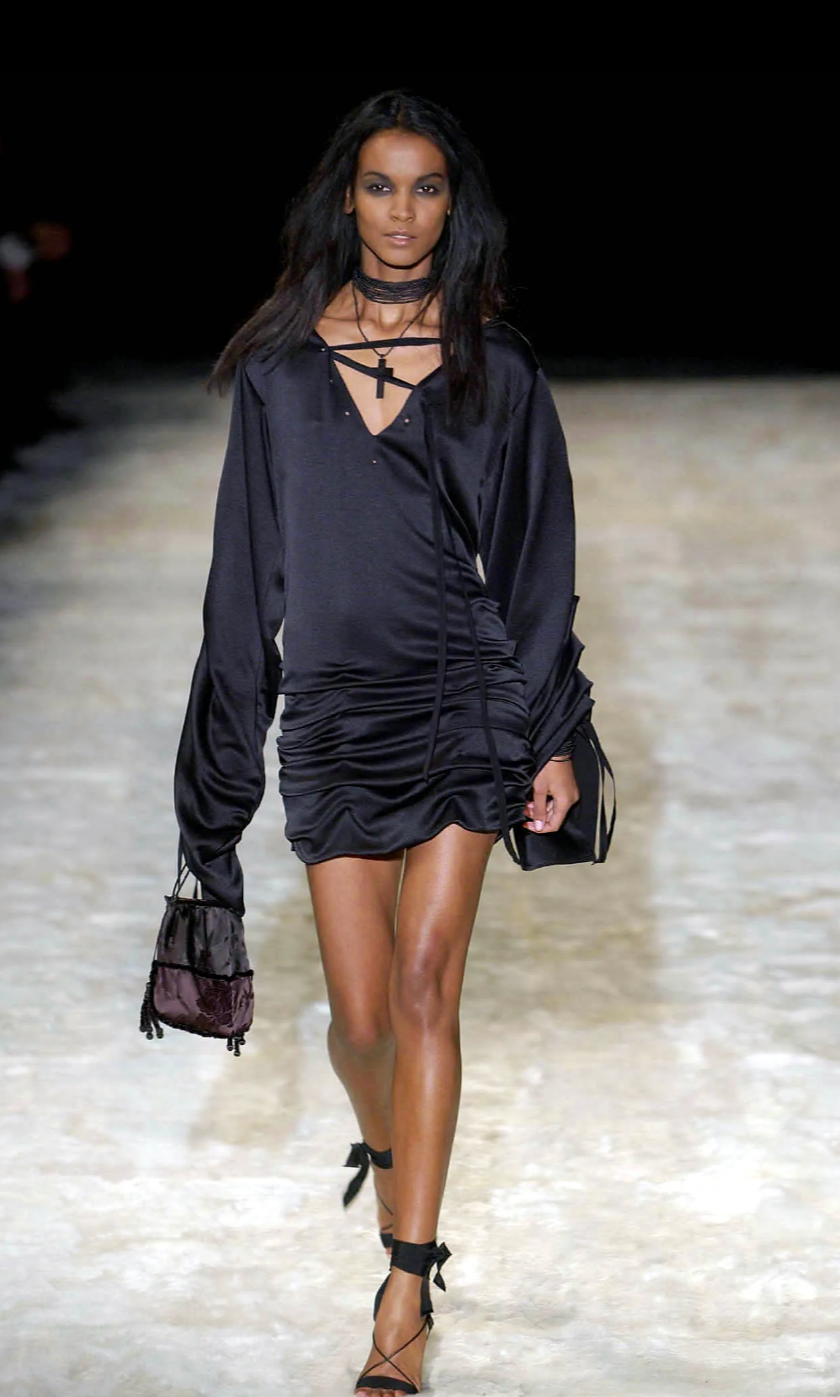 F/W 2002 GUCCI by Tom Ford Black Silk Lacing Mini Dress – ARCHIVE