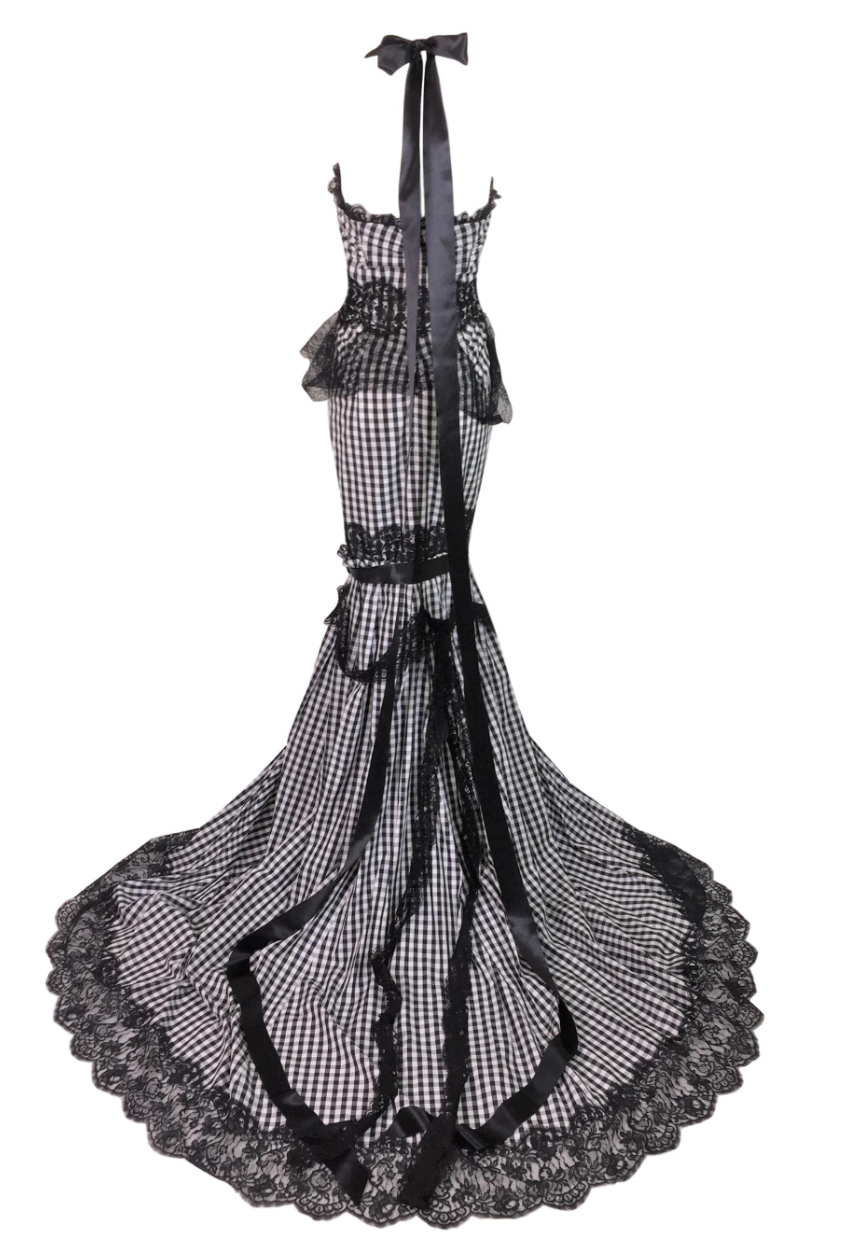 S/S 2006 Dolce & Gabbana Gingham Lace Gown