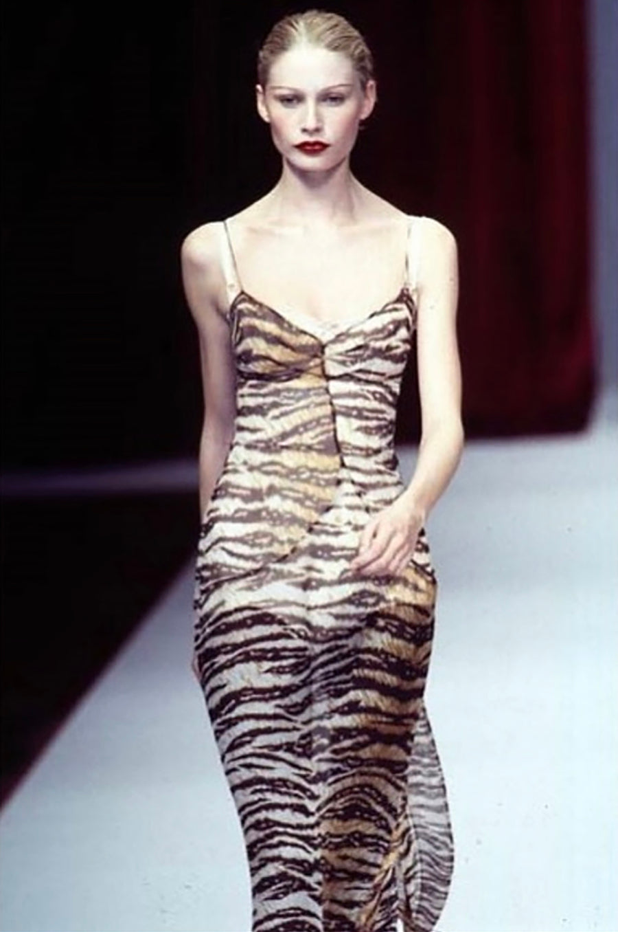 F/W 1996 DOLCE & GABBANA Tiger Slip Dress