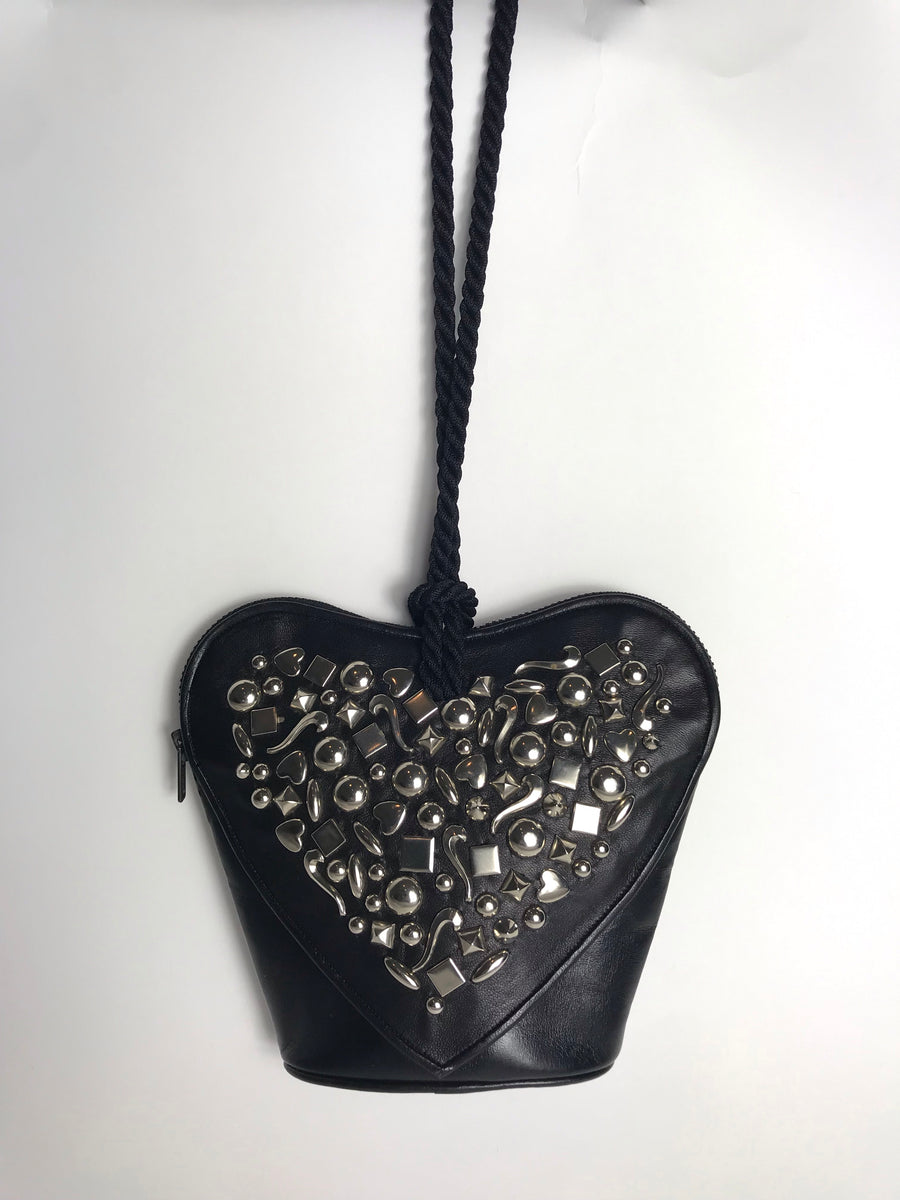 RENAUD PELLEGRINO Heart Shaped Studded Bag