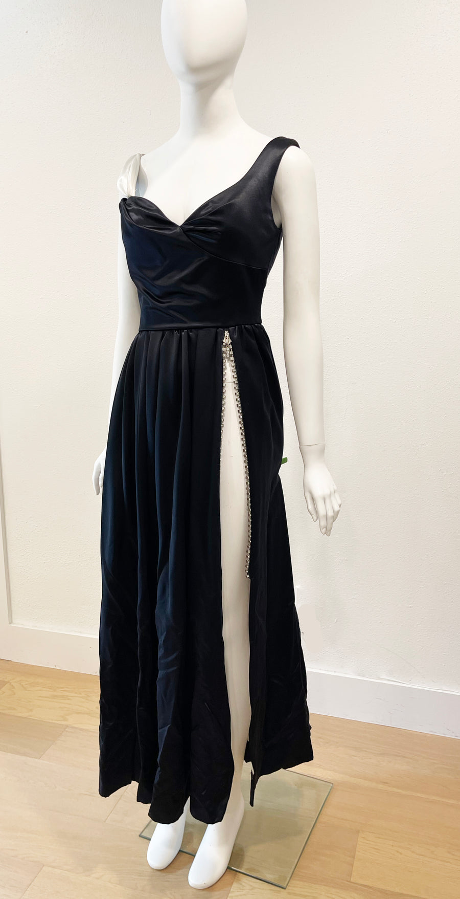 1990s CHRISTIAN LACROIX Gown with Crystal Zipper